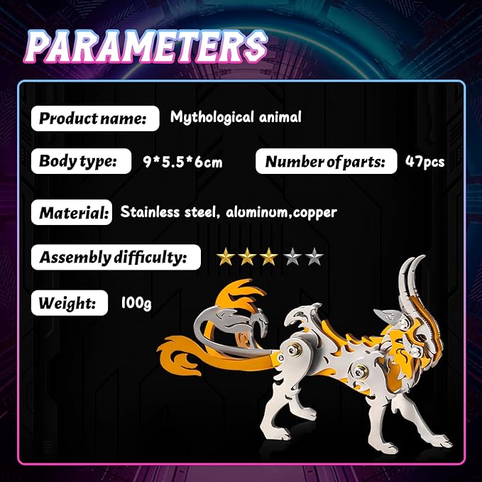 3D Metal Puzzles for Adults, Metal Model Kits for Adults, Zheng Mechanical 3D Puzzle Stainless Steel Ornaments for Men Women Art Craft Gifts Toys(Orange).