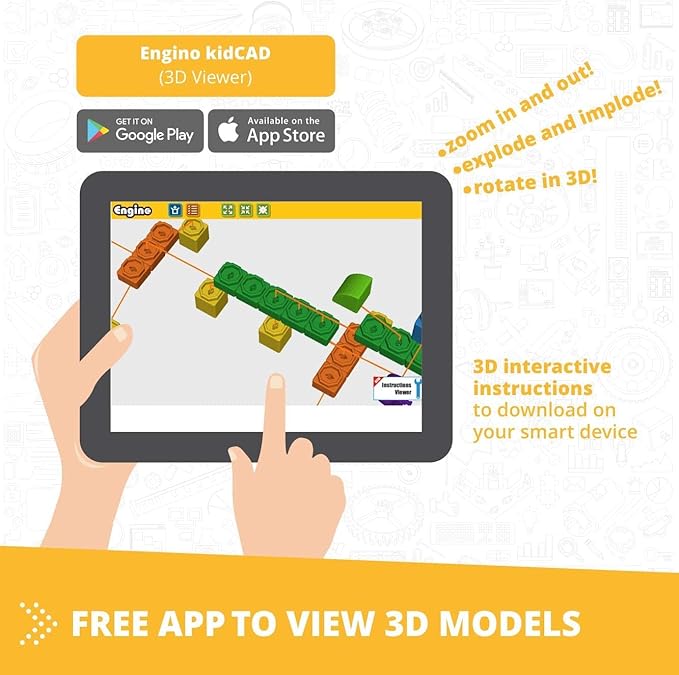 Engino STEAM Labs, Learning About Aircrafts, Building Blocks for Ages 3+, Construction Kit, STEM Kit for Girls & Boys, Learning & Education Toys, Steam Toys, Toddler Activities (5 Models)