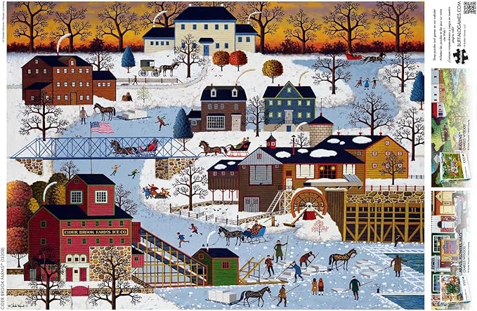 Buffalo Games - Charles Wysocki - Cider Brook Farms - 1000 Piece Jigsaw Puzzle for Adults -Challenging Puzzle Perfect for Game Nights - Finished Size is 26.75 x 19.75