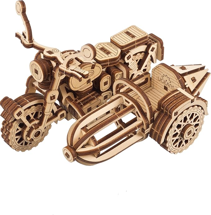 UGEARS Hagrid's Flying Motorbike™ 3D Puzzle - Wooden Model Kit for Adults to Build - Mechanical Bike Motorcycle Making Kit - 3D Jigsaw Puzzle Wood Vehicle - Harry Potter™ Collection DIY Brain Teaser
