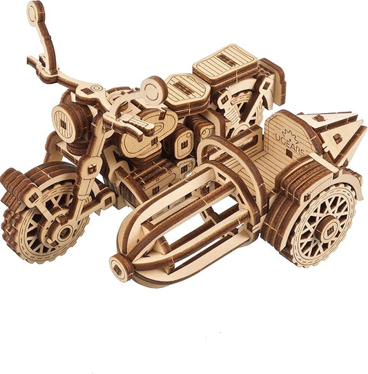 UGEARS Hagrid's Flying Motorbike™ 3D Puzzle - Wooden Model Kit for Adults to Build - Mechanical Bike Motorcycle Making Kit - 3D Jigsaw Puzzle Wood Vehicle - Harry Potter™ Collection DIY Brain Teaser