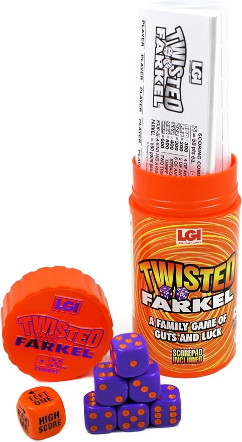 Legendary Twisted Farkel Dice Game for Adults and Families Fun Party Game with a Wild Twist Classic Farkle Style Easy to Learn Fast Paced Great for Game Night Travel or Gift Idea