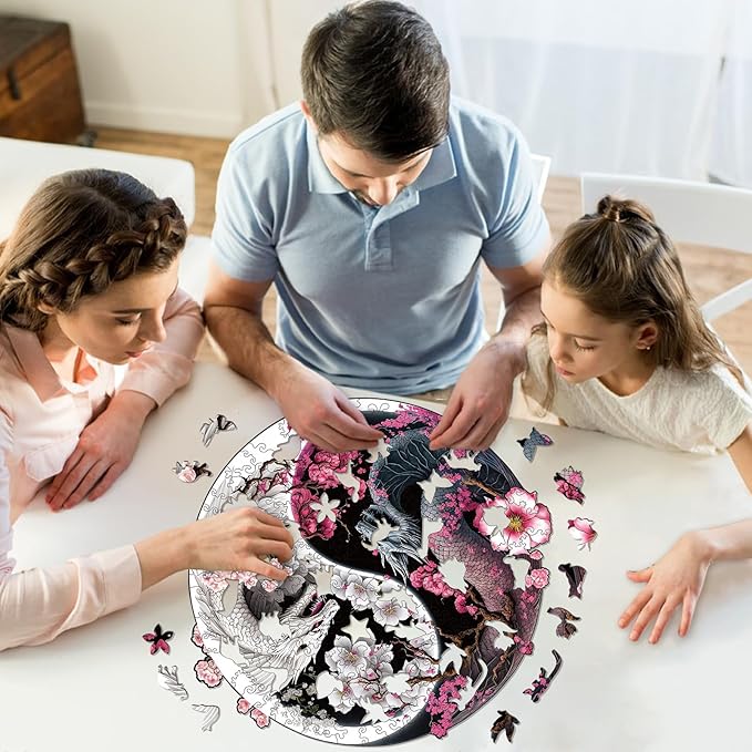 Wooden Puzzles for Adults, Dragon Wood Puzzles 200 Pieces, Irregular Animal Shaped Unique Wooden Jigsaw Puzzles, Creative Ghristmas Gift for Teenagers and Adults