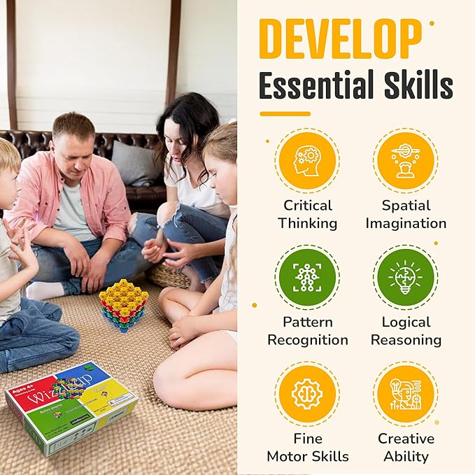 WizzleUP 3D Brain Teaser Puzzles | Montessori Toys & Educational STEM Toys for Kids & Adults | Boosts Critical Thinking & Problem-Solving | Fun Learning Puzzle Games | Home School Must-Have