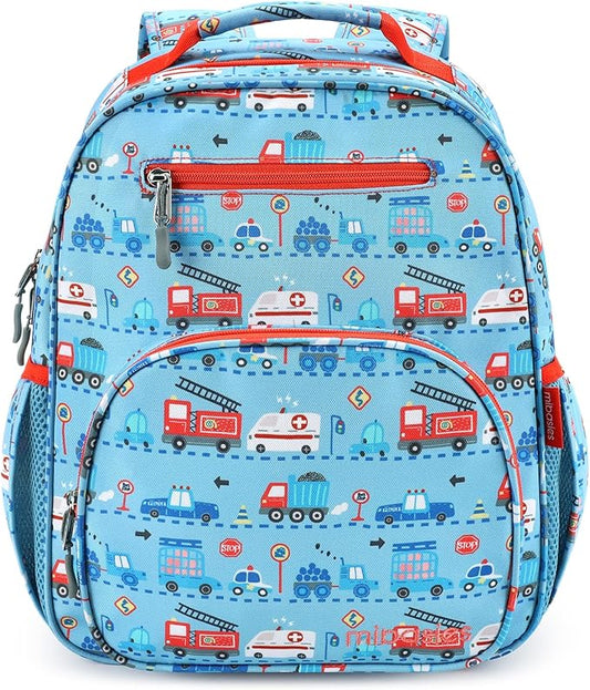 mibasies Boys Backpack 5-8: Lightweight Kids Backpacks Boys - Boy Bookbag for Elementary School - Car