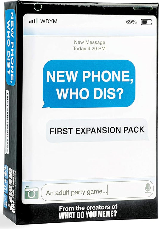 New Phone, Who Dis? Expansion Pack by Relatable, Designed to Add to New Phone, Who Dis? Core Games, The Viral Card Game for Adults, Great for Party Games, Includes 45 Inbox Cards and 135 Reply Cards