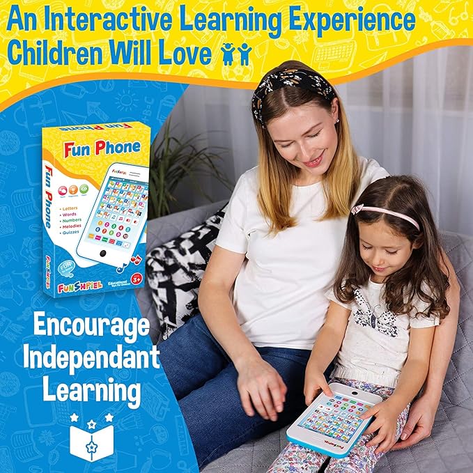 Kid Tablet - Kindergarten Learning Activities, ABC Learning for Toddlers, Kids Phone Toy for Speech Therapy & Letter Sounds