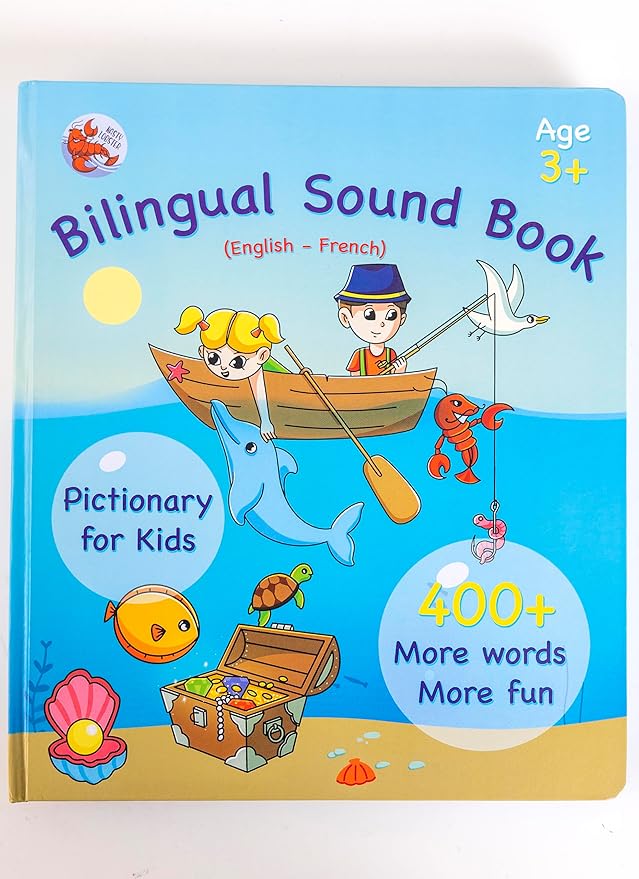 English and French ABC Learning for Children, Interactive Kids Book, Fun Educational Toy to Learn Letters and Words, Bilingual AudioBook for Toddlers (Ages 3+) Boys / Girls