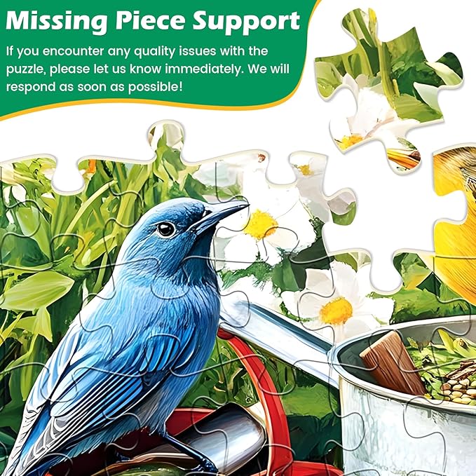 2 Pack Jigsaw Puzzles 300 Pieces for Adults, Hummingbird Puzzle for Adults Kids Seniors, Bird 300 Pieces Puzzle No Dust Pieces Fit Together Perfectly, Challenging Puzzles Family Game Gift Toy