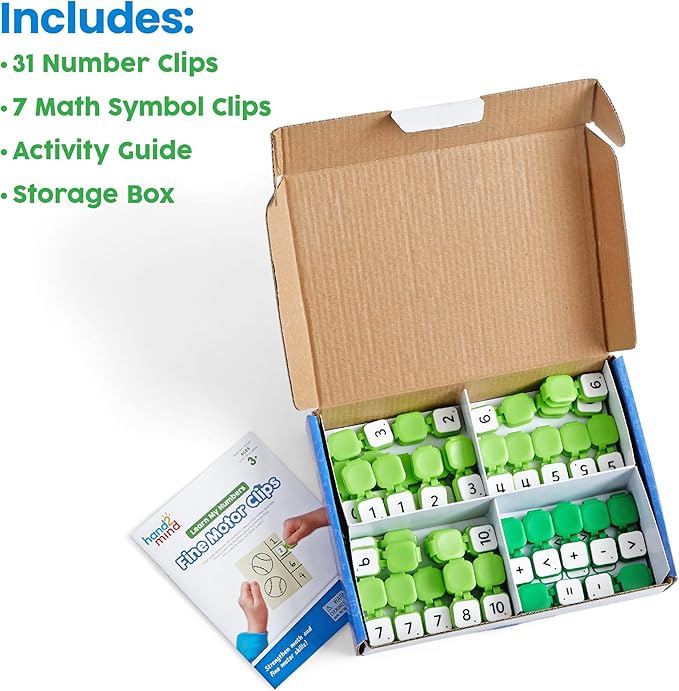 hand2mind Learn My Numbers Fine Motor Clips, Kids Clothespin Activities, Fine Motor Toys, Learning Numbers for Toddlers, Toddler Numbers and Counting, Preschool Learning Activities, Montessori Math