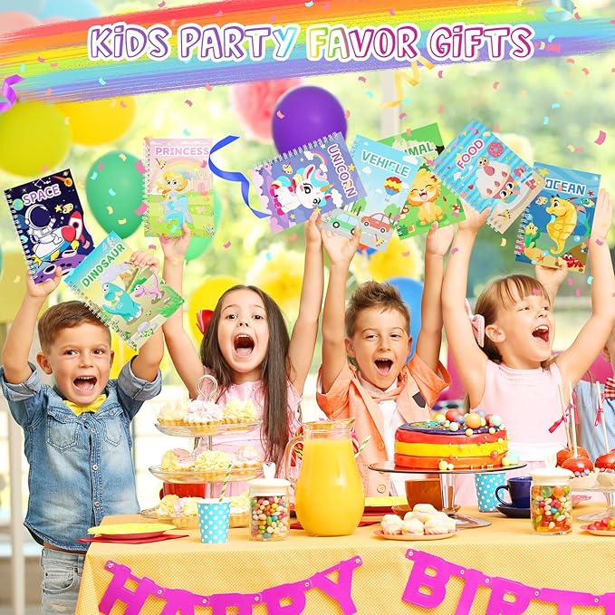Elover 24 Pack Water Coloring Book for Kids Party Favors Bulk Coloring Books Painting Drawing Set for Kids Ages 4-8 Birthday Arts and Crafts Goodie Bag Stuffers School Activities Set