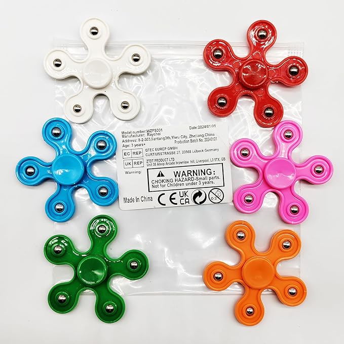 24 Pack Fidget Spinner Toys for Kids,Stress Relief Sensory Toys,Birthday Party Favors Gifts,Goodie Bag Stuffers, Classroom Prizes Fidget Toys