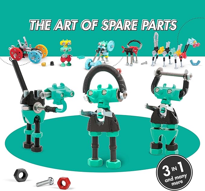 The Off Bits BabaBit Build Your Own Robot Toy Construction Set, Educational Easter Gift STEM Activities Learning Kit, Creative Build and Play Model Kit Steam Toys for 6 7 8 9 10+ Year Old Boys & Girls