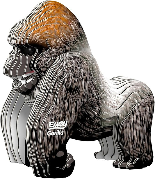 Eugy Gorilla 3D Puzzle - 32 Piece Eco-Friendly Educational Toy Puzzle for Boys, Girls & Kids Ages 6+
