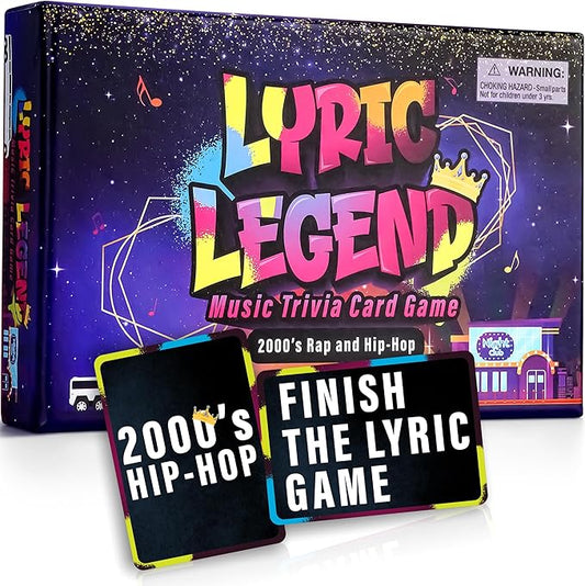 Lyric Legend 2000s Hip-Hop and Rap - Finish The Lyrics Game to Argue for The Correct Songs. Makes A Great Gift for Trivia Lovers - So Grab Your Mic, Sing Along, and Quiz Your Friends and Family!