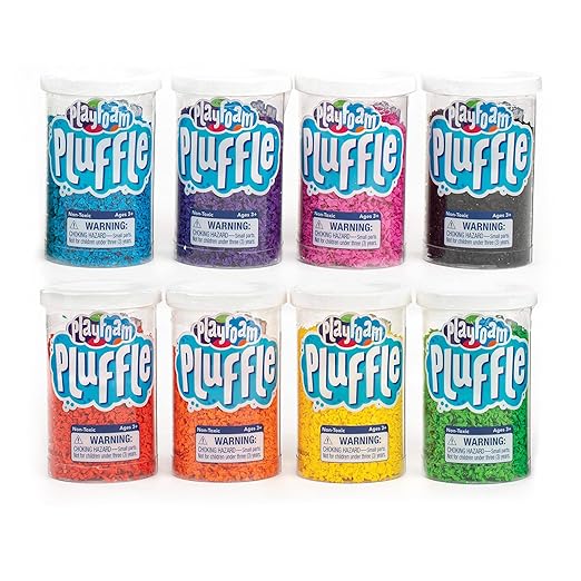 Educational Insights Pluffle® Mini 8-Pack - Sensory Bin Foam Set, No Mess Alternative to Sand Toys & Slime for Toddlers, Fun Sensory Table Filler for Home or Classroom, Gift for Kids Ages 3+