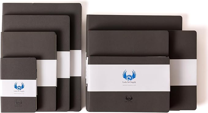 Square-Shaped Sketchbook, 10 x 10 inches, Lays Flat Flexible Sketch Book for Artists, Ideal for Ink, Watercolor, Pen, Pencils, 160 Tear Resistant Pages, Size: Square Large, Leda Art Supply