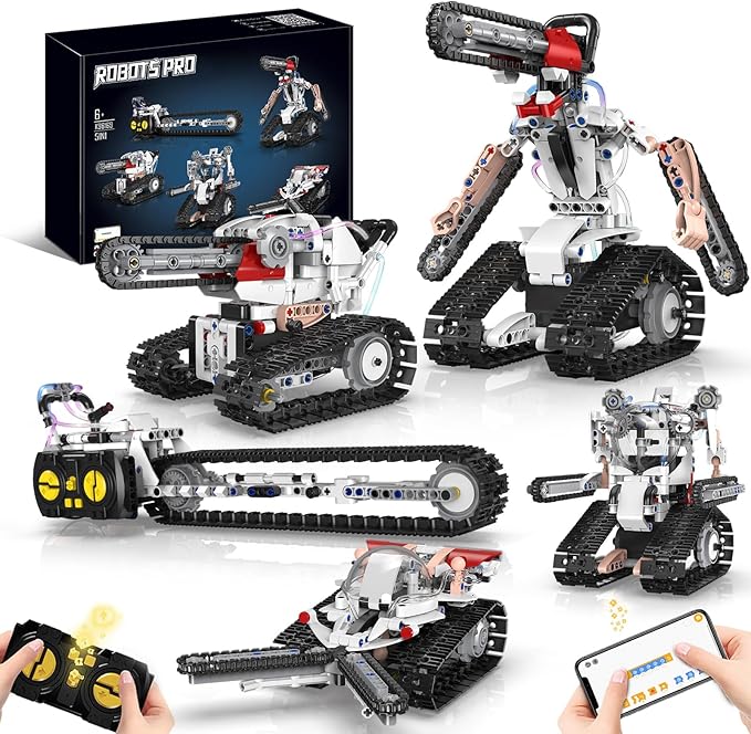 5 in 1 STEM Robot Building Kit, Coding Robotic Technic Toys with APP & Remote Control for Kids Age 8-12, 429 PCS Educational Birthday Gift for 10-16 Year Boys & Girls