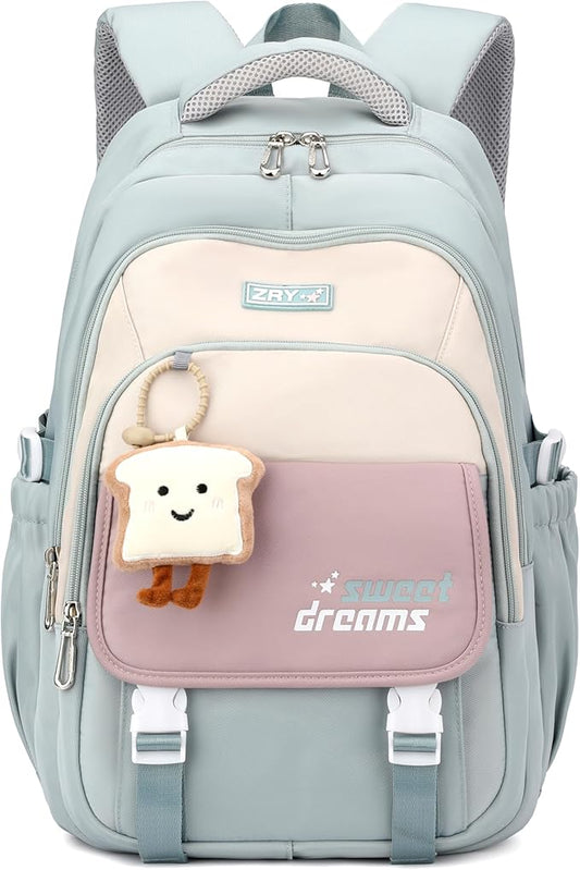 middle high school backpack for teen girls cute bookbag college student laptop backpack large capacity stylish travel daypack