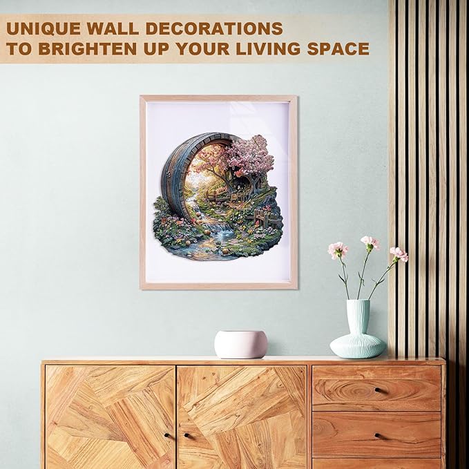 Wooden Puzzles for Adults, Spring Flower Wooden Jigsaw Puzzle for Adults, 465 PCS Unique Shape Wood Puzzles Adult, Birthday Party Gifts for Friends & Family Leisure Time Game Home Decor (XL-17.3*17in)