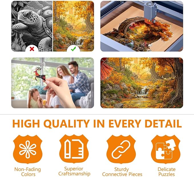 Wooden Puzzles for Adults, Scenery in Barrel Wooden Jigsaw Puzzle, Unique Shape Wood Puzzles Adult, Presents for Women and Men, Wall Art Home Decor (S-8.3 * 8.2in-88 Pieces)