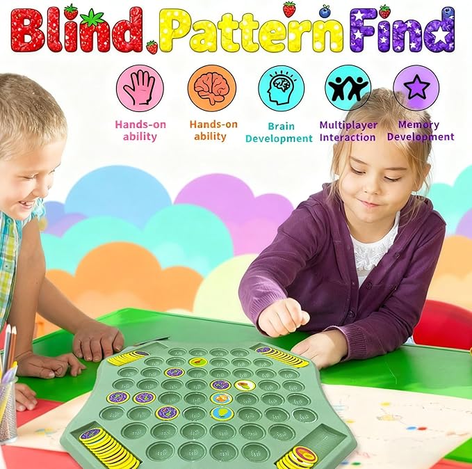 54PCS Fruit Flip Chess Memory Chess Game, Flip Match Board Game, for Kindergarten, Family, and Party Activities