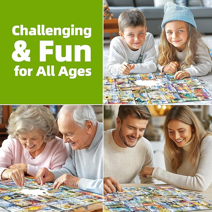 National Parks Puzzles for Adults 1000 Pieces Nature Travel Poster Map Beautiful Landscape Puzzle for Adults Jigsaw Puzzles 1000 Pieces Mountain Scene challenging Family Puzzle (27.5"x19.6")