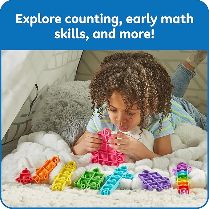 hand2mind Numberblocks Sensory Bubble Poppers, Push Pop Fidget Toys, Keychains for Kids, Counting Math Manipulatives, Fine Motor Tools, Calm Down Corner Supplies, Preschool Toys for Classroom