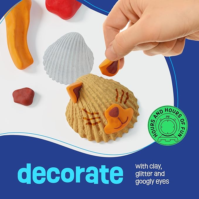 Dan&Darci Kids Sea Shell Painting Kit - Arts & Crafts Gifts for Boys and Girls - Craft Activities Kits - Creative Art Activity Gift Toys for Age 6, 7, 8, 9, 10, 11 & 12 Year Old 8-12