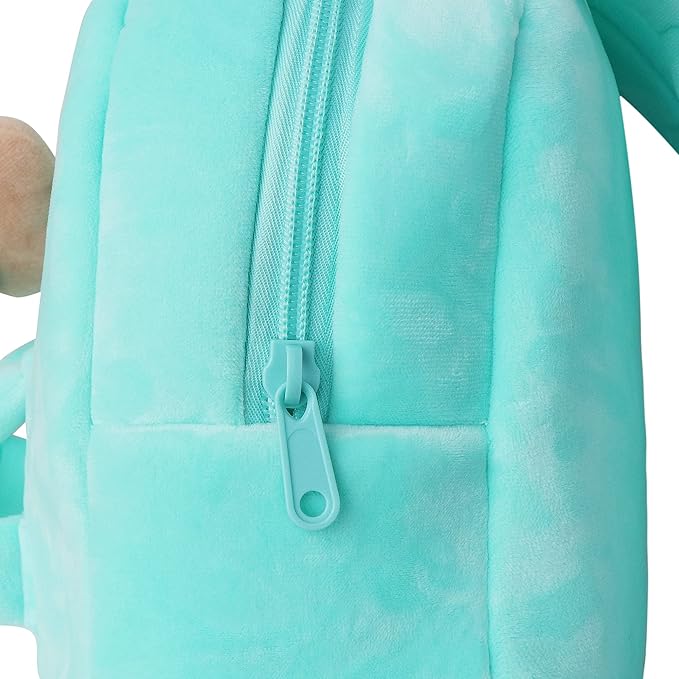 Gloveleya Kids Backpacks Girls Backpack Plush Bags with Soft Baby Doll Green 9"