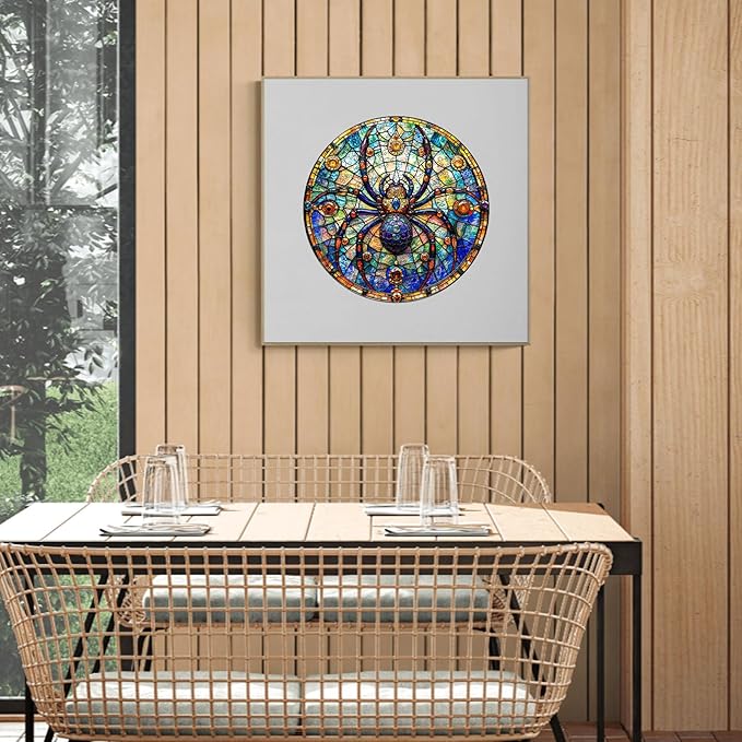 Wooden Puzzles for Adults, Wooden Jigsaw Puzzles for Adults Kids, Gem Spider Shadow Unique Shaped Wood Puzzles Adult, Creative Birthday Gifts for Friends Family Game(11.4 * 11.4in 200pcs)