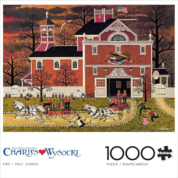 Buffalo Games - Charles Wysocki - Fire! - 1000 Piece Jigsaw Puzzle for Adults -Challenging Puzzle Perfect for Game Nights - Finished Size is 26.75 x 19.75