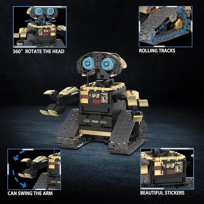 5 in 1 Robot STEM Robot Building Kit Science APP & Remote Control Blocks Technic Educational Building Blocks Set Robotics Toys for Boys Kids Ages 8-12(695 Pieces)