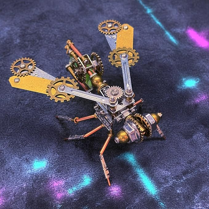 Steampunk Metal Insect Bug Mechanical Steampunk Sculpture Steampunk Mechanical Insect Clockwork 3D Steampunk Metal Puzzle Kits for Adults (Mechanical Bee B)