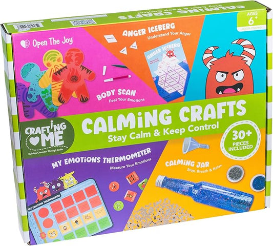 Open The Joy Calming Crafts Kit for Kids - Mindfulness Art Activities, DIY Stress Relief Projects, and Sensory Play for Emotional Wellness - Ages 4 and Up