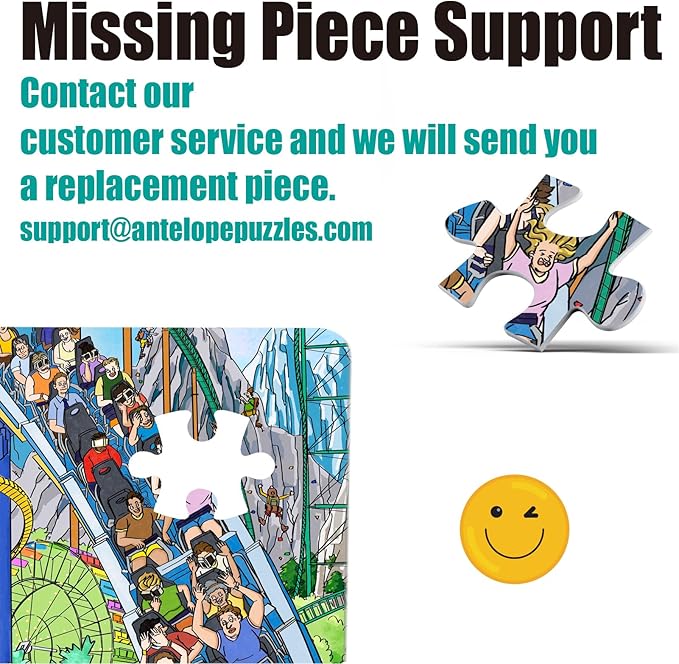 Antelope 2 in 1 1000 Piece Puzzle Bundle - Drive in Movie & Roller Coaster Jigsaw Puzzles