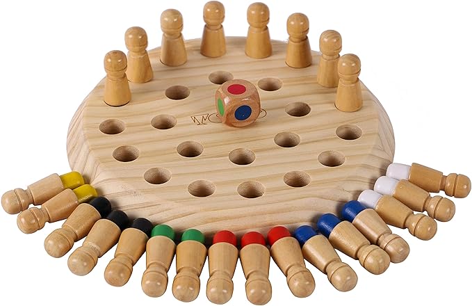 TOWO Wooden Memory Toys for Children - Family Board Games for Kids and Adults -Wooden Mind Games Educational Toys for 3 Years Old