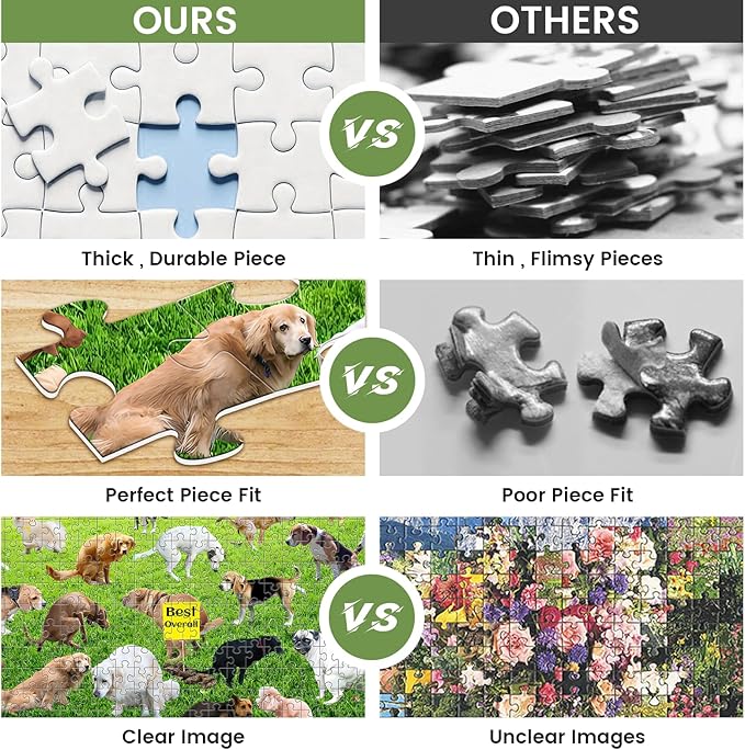 1000 Pieces Puzzles for Adults, Pooping Puppies Puzzle, Dogs Jigsaw Puzzles 1000 Pieces, Funny Gifts for Dog Lovers Friends, Perfect White Elephant Gag Gift, Dog Puzzle as Funny Home Party Decorations