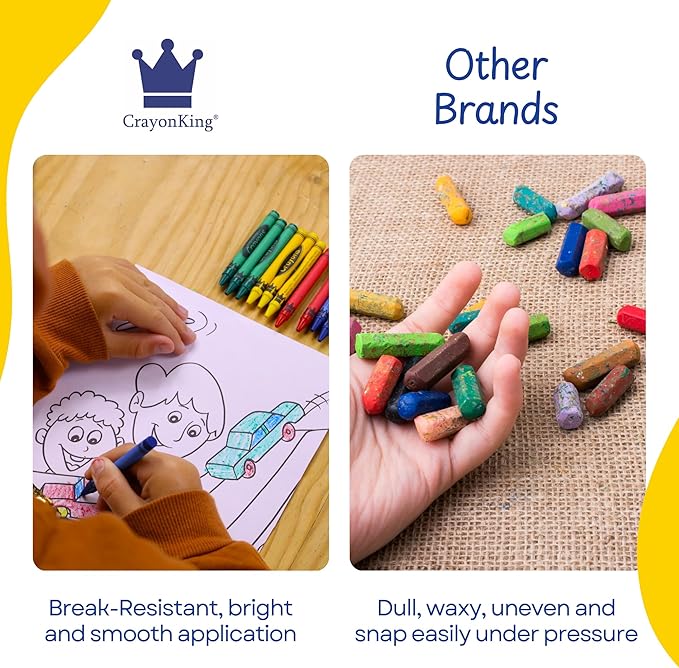CrayonKing 240 Sets of 3-Packs (720 Bulk Crayons) – Restaurants, Classrooms, Parties & Events – Kid-Safe, Pre-Packaged, Assorted Colors Non-Toxic Crayons