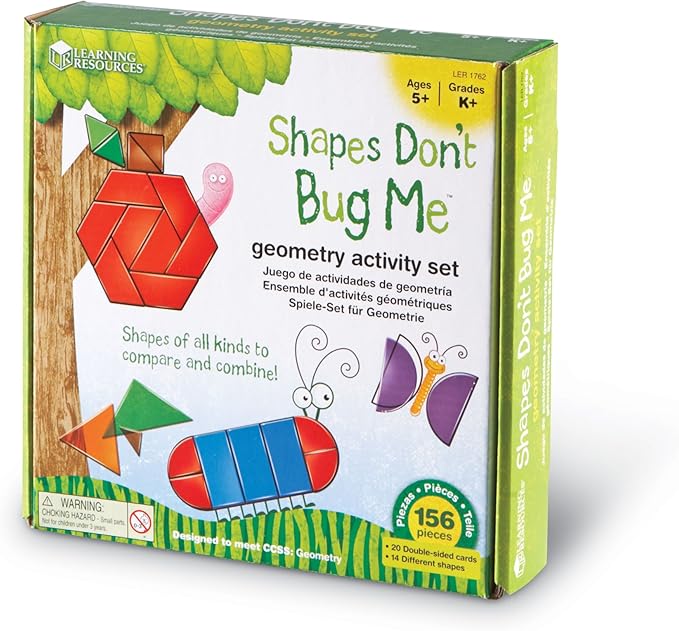 Learning Resources LER1762 Shapes - Don't Bug Me - Geometry Activity Set, Multicolor