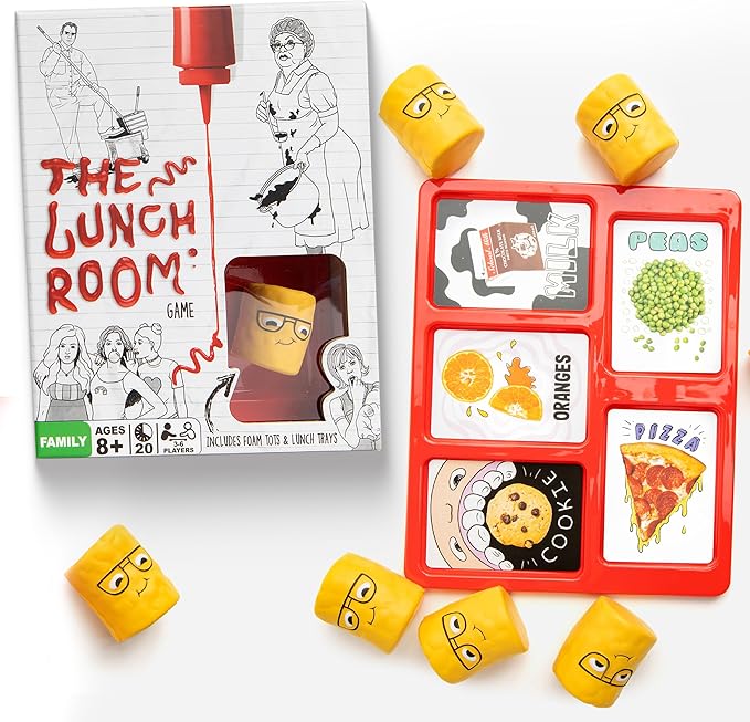 The Lunch Room – Ultimate Family Board & Card Game Hilarious Food Fight with Tater Tots Squishy Toys for Kids & Adults 8+ | Easy-to-Learn Party Game for 3-6 Players