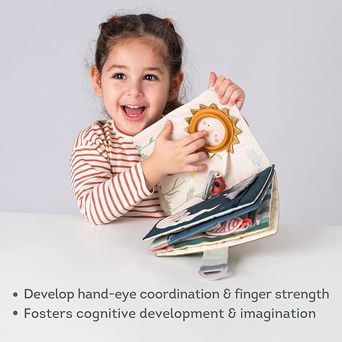Taf Toys Busy Book for Toddlers 1-3, Montessori Quiet Activity Book with 15 Activities - Opposites Concepts - Ideal Toddler Busy Book for 1 Year Old - Boy Toys Girl Birthday Gift
