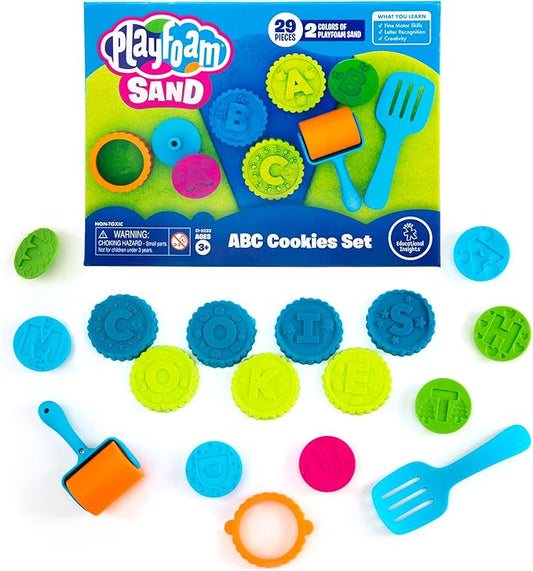 Educational Insights Playfoam Sand ABC Cookies Set, Play Sand, Sensory Toy, Gift For Boys & Girls, Ages 3+
