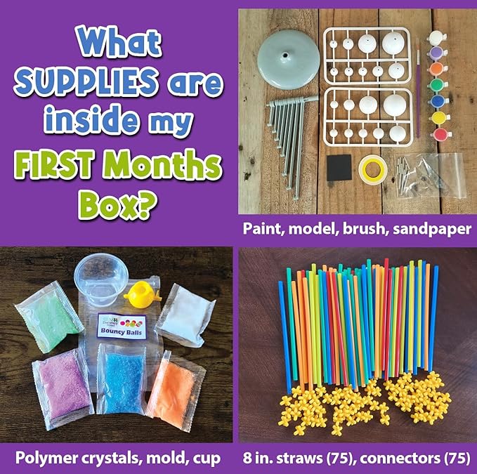 3-Month Subscription | 3 Science Kits, 9 Hands-On STEM Projects | Educational Experiments & Activities for Kids Ages 7β12, Great Gift Idea