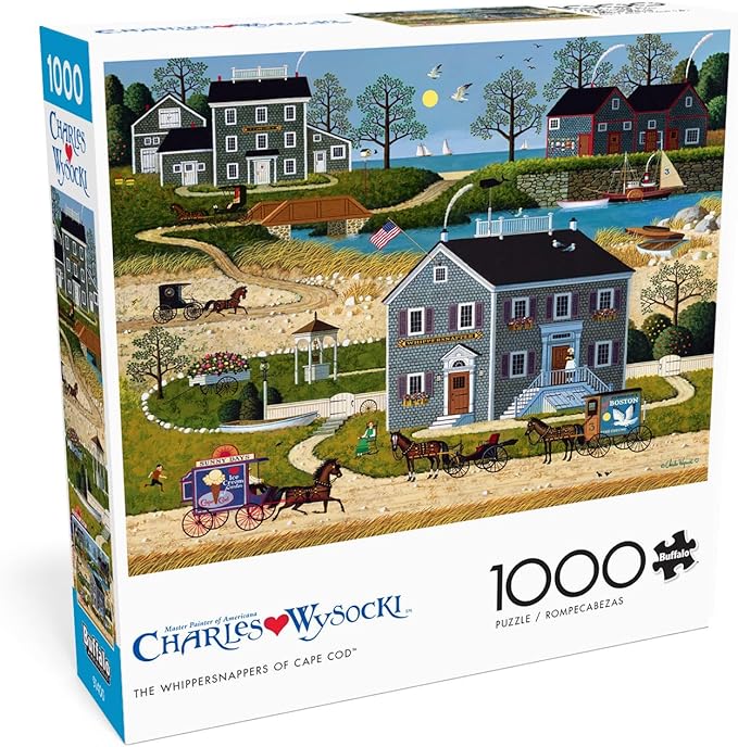 Buffalo Games - Charles Wysocki - The Whippersnappers of Cape Cod - 1000 Piece Jigsaw Puzzle for Adults -Challenging Puzzle Perfect for Game Nights - Finished Size is 26.75 x 19.75