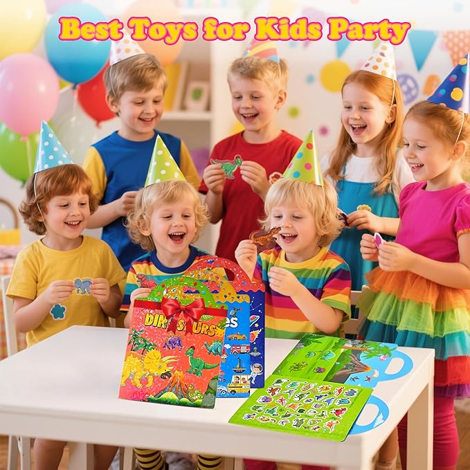 Reusable Sticker Books for Kids, Road Trip Activities for Kids, Toddler Travel Toys Sensory Crafts Gifts, Halloween Toddler Boo Basket Stuffers- Animals, Ocean Animals and Body