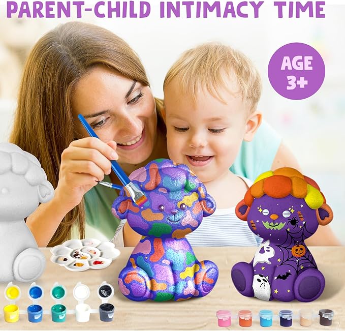 Goodyking Paint Your Own Sheep Lamp Kit, DIY Crafts Night Light, Arts & Crafts for Kids Ages 8-12, Painting Kit Art Supplies Birthday Party Holiday Gift for Teens Girls Boys Age 3 4 5 6 7 8+