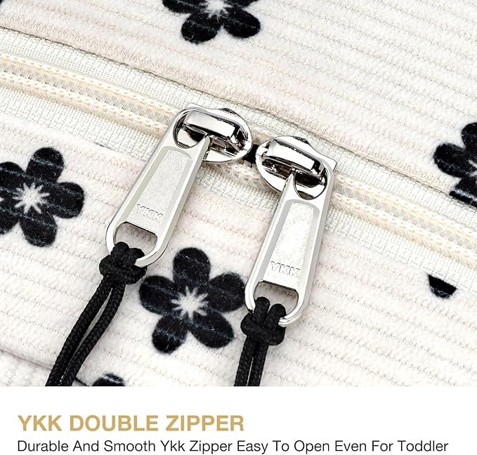 STEAMEDBUN Corduroy Toddler Backpack for Girls 2-4: Kids backpack for Boys Girls - 12 inch Preschool Kindergarten Backpacks - Flower