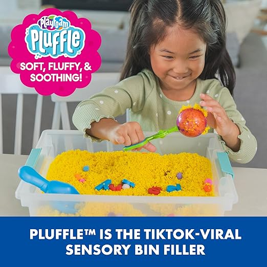 Educational Insights Pluffle® Mini 8-Pack - Sensory Bin Foam Set, No Mess Alternative to Sand Toys & Slime for Toddlers, Fun Sensory Table Filler for Home or Classroom, Gift for Kids Ages 3+