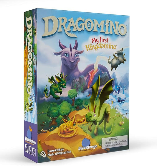 Tabletop Strategy Game, My First Kingdomino, Fun Kids & Adults Family Fantasy Board Game, 2-4 Players, Ages 5+, Dragomino by Blue Orange Games